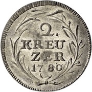 2 Kreuzers - Beda Angehrn, Switzerland, 1780 reverse image