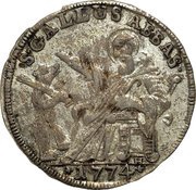 5 Kreutzers - Beda Angehrn, Switzerland, 1774-1775 reverse image