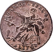10 Kreutzers - Beda Angehrn, Switzerland, 1774-1775 reverse image