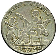 20 Kreutzers - Beda Angehrn, Switzerland, 1774 reverse image