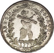 ½ Thaler - Beda Angehrn, Switzerland, 1776-1777 reverse image