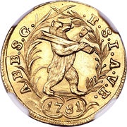 Ducat - Beda Angehrn, Switzerland, 1781 reverse image