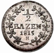 ½ Batzen, Switzerland, 1807-1817 reverse image