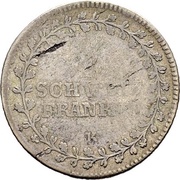 ½ Franken, Switzerland, 1810 reverse image