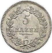 5 Batzen, Switzerland, 1810-1813 reverse image