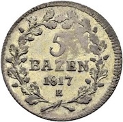 5 Batzen, Switzerland, 1817 reverse image