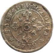 3 Kreuzer, Switzerland, 1714-1739 reverse image