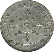 3 Kreuzer, Switzerland, 1790 reverse image