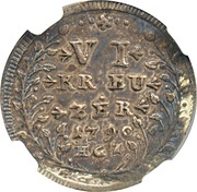 6 Kreuzer, Switzerland, 1786-1790 reverse image