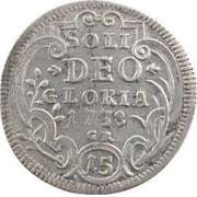 15 Kreuzer, Switzerland, 1724-1739 reverse image