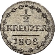 ½ Kreuzer, Switzerland, 1808 reverse image