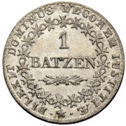 1 Batzen, Switzerland, 1812 reverse image