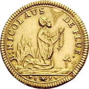 1 Ducat, Switzerland, 1886 reverse image