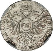 20 Kreuzer, Switzerland, 1726-1743 reverse image