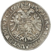 ½ Gulden/30 Kreuzer - Ferdinand I Kuttenberg, Bohemia, 1562-1564 reverse image