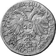 20 Kreuzer, Switzerland, 1732-1736 reverse image