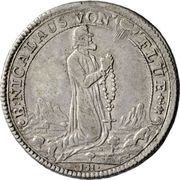 20 Kreuzer, Switzerland, 1742 reverse image