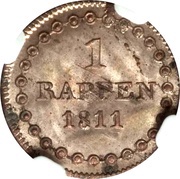 1 Rappen reverse image
