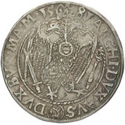½ Thaler - Rudolf II Joachimsthal, Bohemia, 1579-1597 reverse image