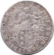 20 Kreuzers - Franz Friedrich Ambüel, Switzerland, 1777 reverse image