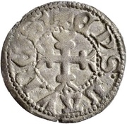 Denier - Georges de Saluces, Switzerland, 1440-1461 reverse image