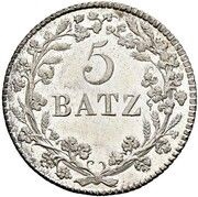 5 Batzen, Switzerland, 1807-1814 reverse image