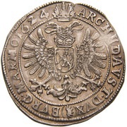 ½ Thaler - Ferdinand II Joachimsthal, Bohemia, 1623-1628 reverse image