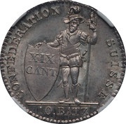 10 Batzen, Switzerland, 1810-1811 reverse image