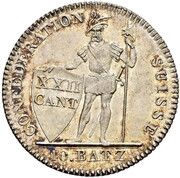10 Batzen, Switzerland, 1823 reverse image