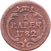 1 Rappen, Switzerland, 1782-1805 reverse image