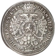½ Thaler - Charles VI Kuttenberg, Bohemia, 1712 reverse image