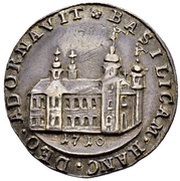 Ducat Off-Metal Strike, Switzerland, 1710 reverse image