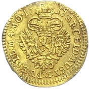 ¼ Ducat - Charles VI Prague reverse image