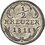 ½ Kreuzer, Switzerland, 1811 reverse image