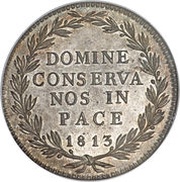 40 Batzen, Switzerland, 1813 reverse image