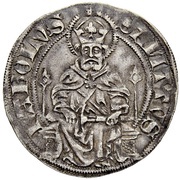 Plappart Eagle above shield, Switzerland, 1417-1419 reverse image