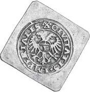Groschen Klippe; 3 groschen weight, Switzerland, 1557 reverse image