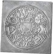 Thaler Klippe; 3 thaler weight, Switzerland, 1558 reverse image