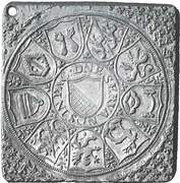 Thaler Klippe; 1½ thaler weight, Switzerland, 1559 reverse image