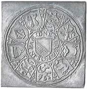 Thaler Klippe; 1¼ thaler weight, Switzerland, 1559 reverse image