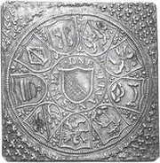 Thaler Klippe; 1¼ thaler weight, Switzerland, 1559 reverse image