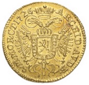 ¼ Ducat - Charles VI Prague reverse image