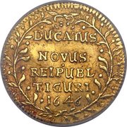 Ducat, Switzerland, 1646 reverse image
