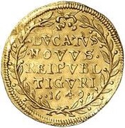 Ducat, Switzerland, 1646-1650 reverse image