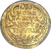 ½ Ducat, Switzerland, 1666 reverse image
