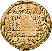 Ducat, Switzerland, 1676 reverse image