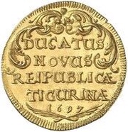 Ducat, Switzerland, 1697 reverse image