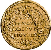 3 Ducats, Switzerland, 1666 reverse image