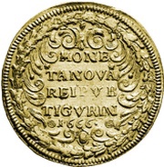 4 Ducats, Switzerland, 1666 reverse image