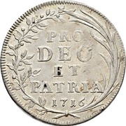 10 Schillings "Örtli", Switzerland, 1707-1716 reverse image
